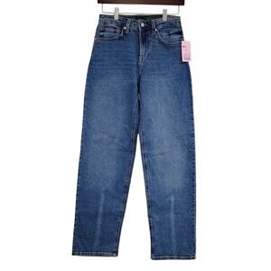 Wild Fable Target Med Blue High Rise Dad Style Women's Jeans Size 00/24 (NWT)